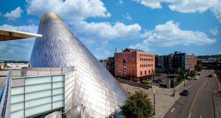museum of glass photogrphed from the air