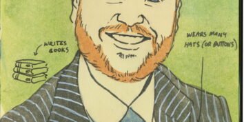 a sketch of metro parks commissioner erik hanberg