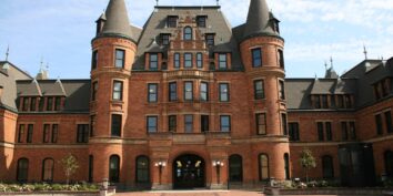 stadium high school courtyard