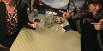 Marguerite Martin interviewing Jenny Jacobs