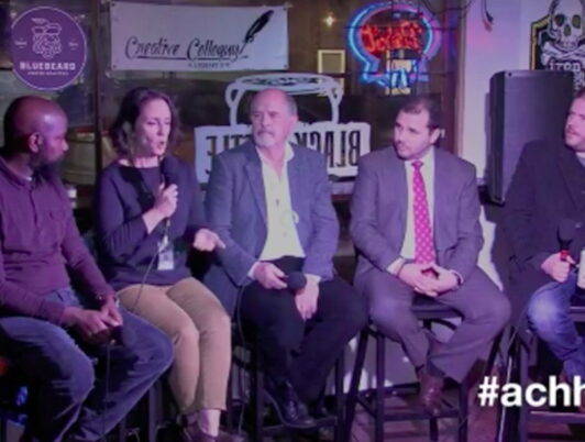 adult civics happy hour build housing not walls