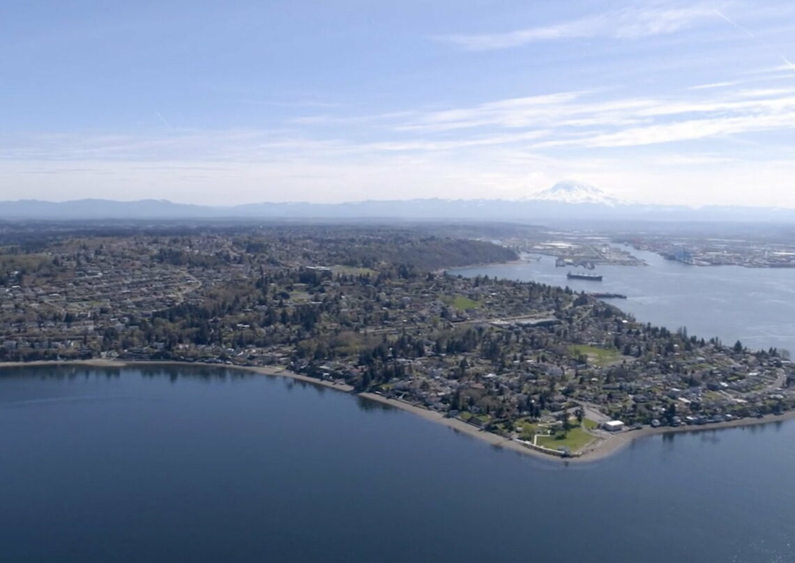 browns point with mt rainier in the background