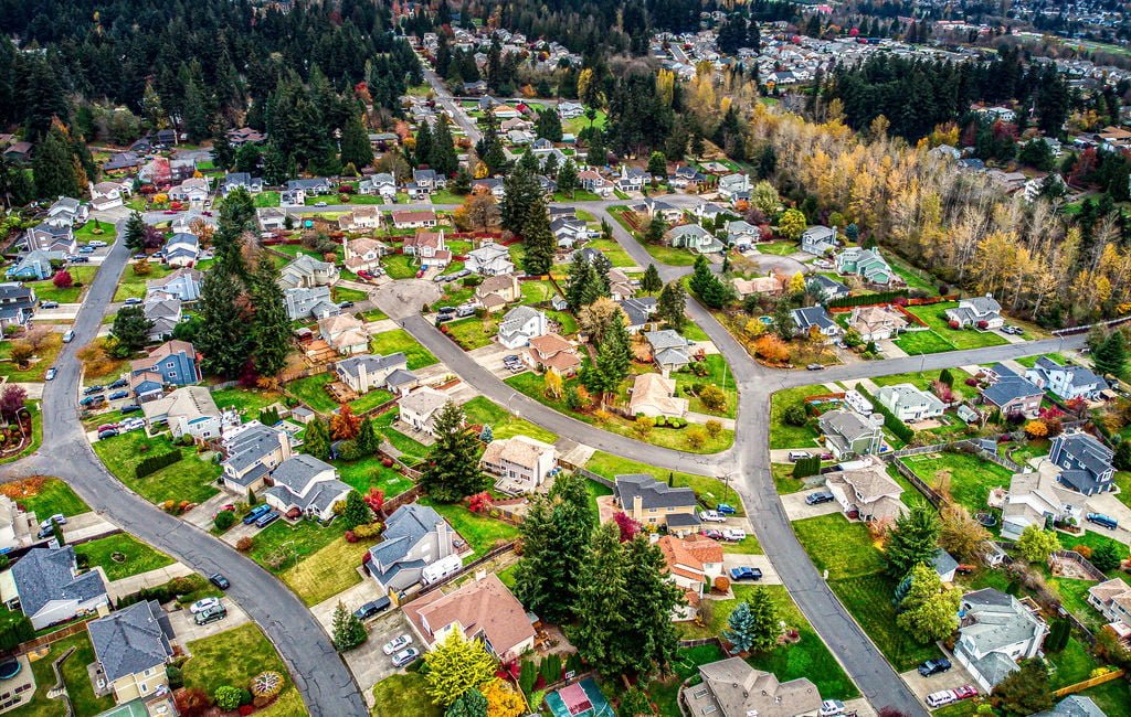 pierce county neighborhood from above