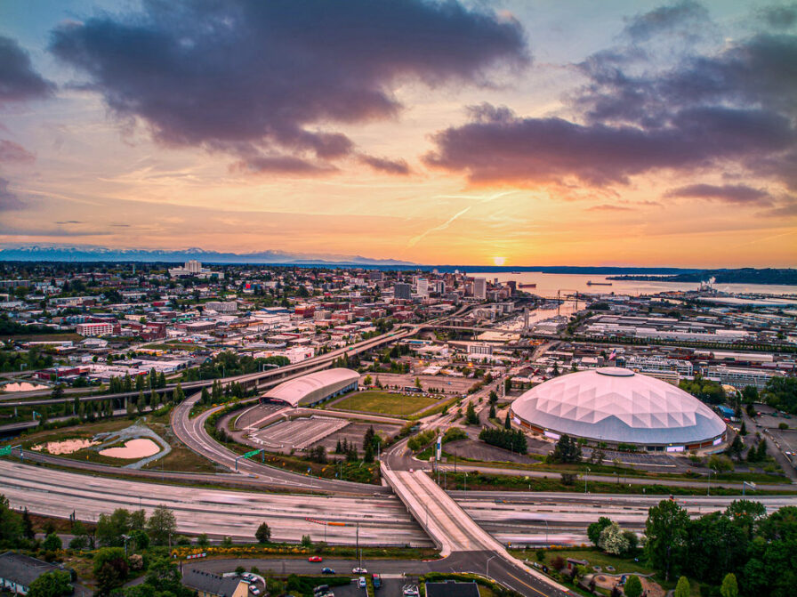 View of Downtown Tacoma WA from McKinley HIll