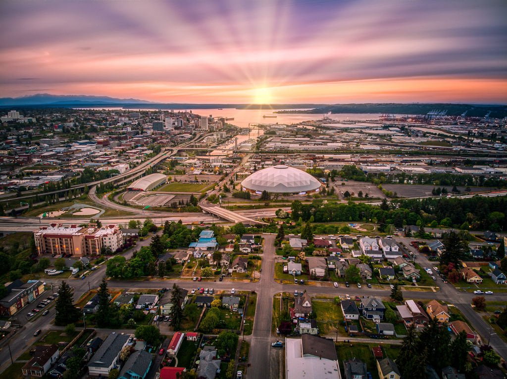 View of Downtown Tacoma WA from McKinley HIll