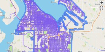 a map of tacoma created by rob huff running every street in tacoma